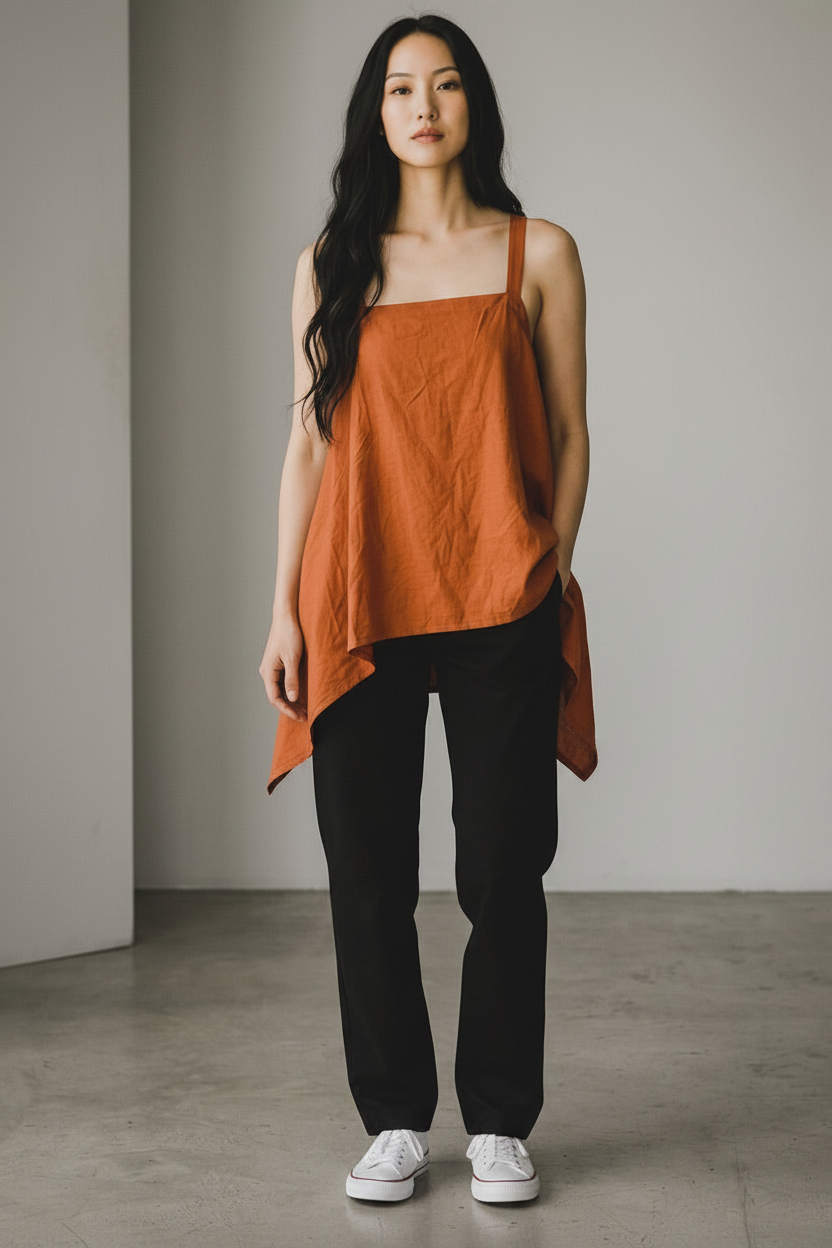 The Shanty Corporation Cefalu Top Cayenne Silk Size ML RRP $169.95