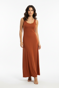 POSSE Rust Orange Sleeveless Maxi Dress RRP $400