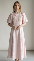 The Fated Betty Flare Dress Pale Pink Size 12 RRP $160