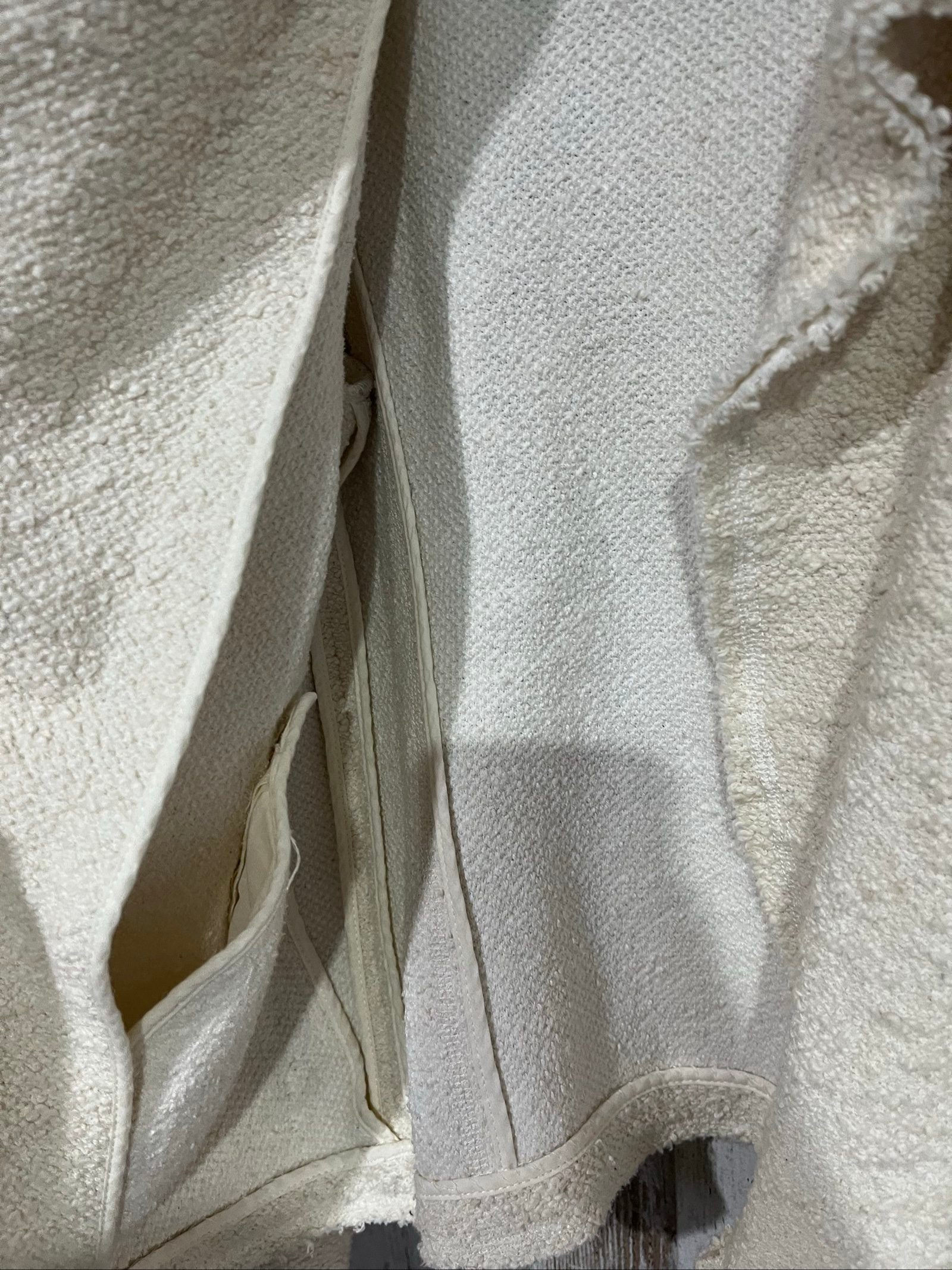 Rebecca Taylor beige jacket textured fabric cropped fit with zippers and structured collar.